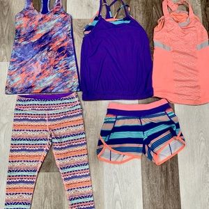 Ivivva Lululemon Lot Shorts Tanks Tops Capri Outfi